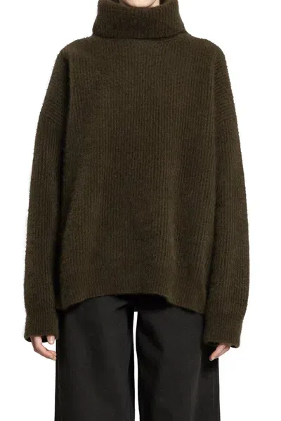 Uma Wang Turtleneck Knitted Jumper In Green