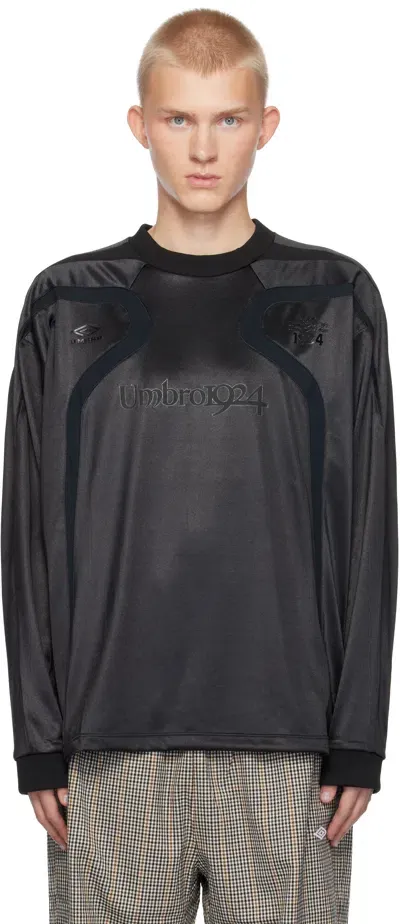 Umbro Black Slam Jam Edition 2004 Longsleeve Jersey T-shirt In Blk0001 Black