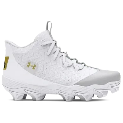 Under Armour Boys   Harper 9 Rm Jr In White/white/metallic Gold