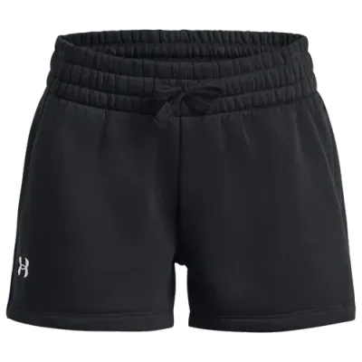 Under Armour Kids' Girls   Rival Fleece Shorts In White/black