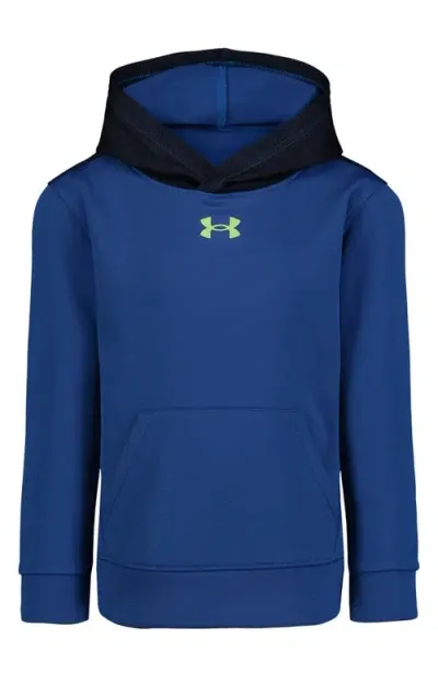 Under Armour Kids' Mesh Overlay Performance Hoodie In Tech Blue