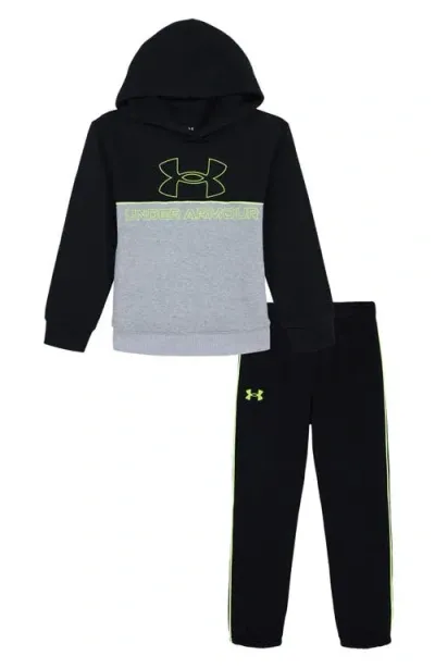 Under Armour Kids' Rival Performance Pullover Hoodie & Sweatpants Set In Black