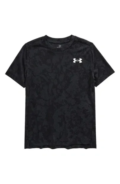 Under Armour Kids' Ua Tech™ Geode Jacquard Performance T-shirt In 001 Black