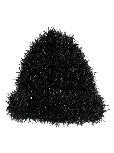 Undercover Film-fringe Beanie Hat In Black