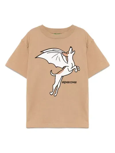 Undercover Kids' Logo-print Cotton T-shirt In Neutrals