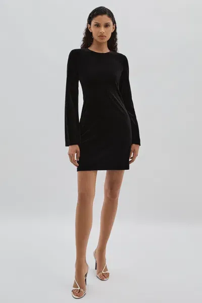 Undress Code Black Code Open-back Velvet Mini Dress