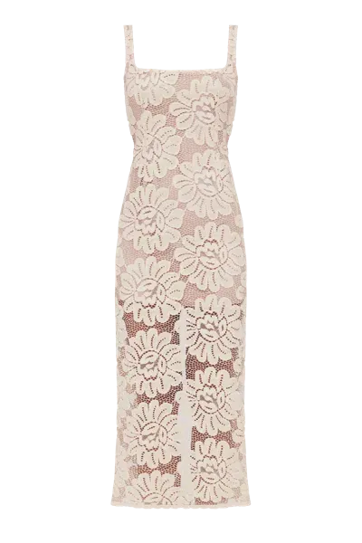 Undress Otilia Pastel Lace Dress The Square Scoop Neckline Midi Dress