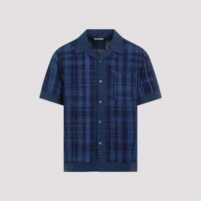 Universal Works Border Road Shirt M In Blue