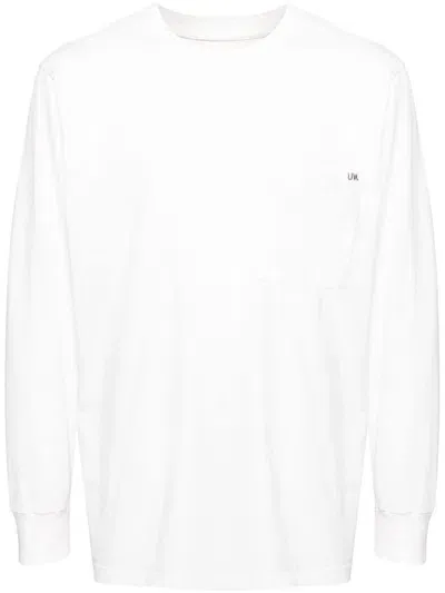 Universal Works Long Sleeves Organic Cotton Sweatshirt In White