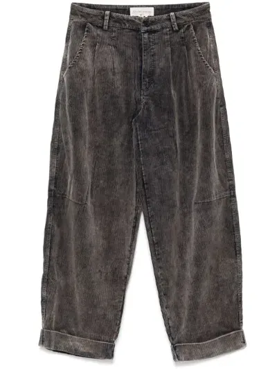 Untitled Artworks Uniform Corduroy Pants In Gray