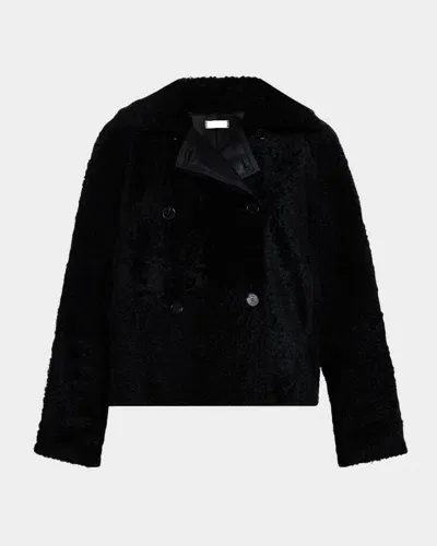 Utzon Joen Reversible Shearling Coat In Black