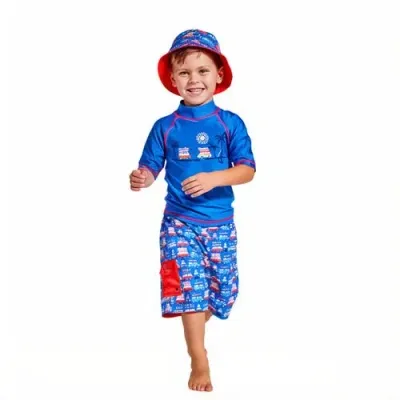 Uv Skinz Kids'  3pc Sun & Swim Set In Navy Surf Vans