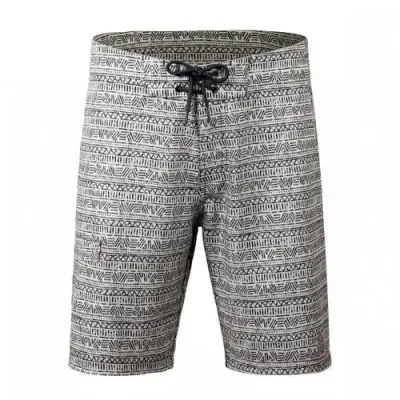 Uv Skinz Coastal Board Shorts In Cool Grey Aztec Stripe