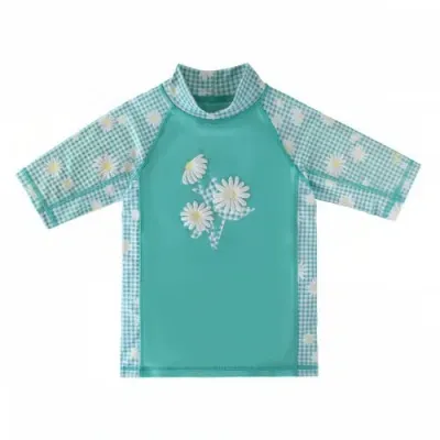 Uv Skinz Kids'  Short Sleeve Sunny Swim Shirt In Oops-a-daisy