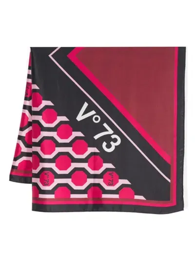 V73 Logo-print Scarf In Black