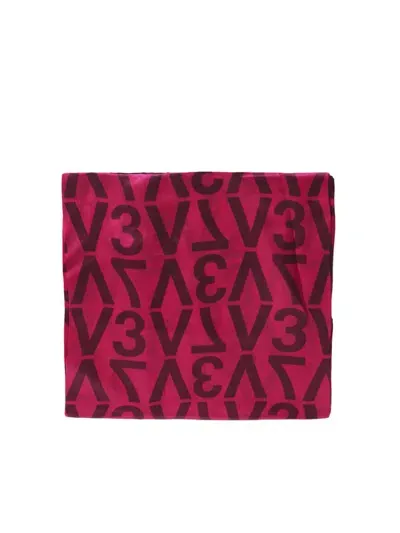 V73 Topaz Logo Printed Scarf In Red