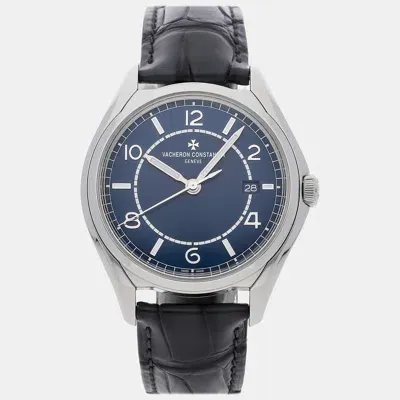 Pre-owned Vacheron Constantin Blue Stainless Steel Fiftysix 4600e/000a-b487 Automatic Men's Wristwatch 40 Mm