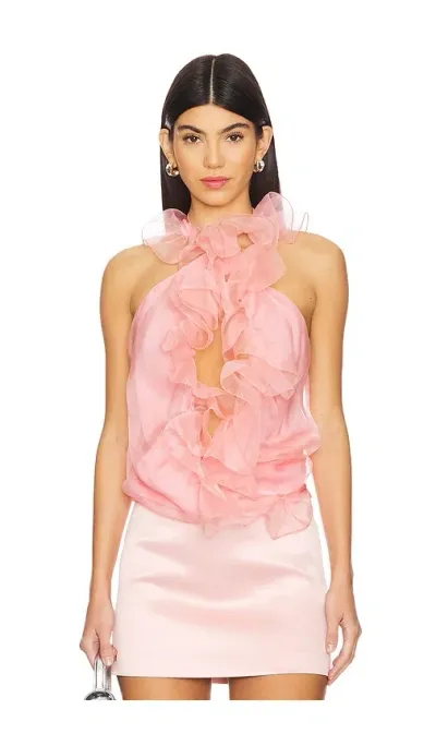 Vaillant Ruffles Top In Rose