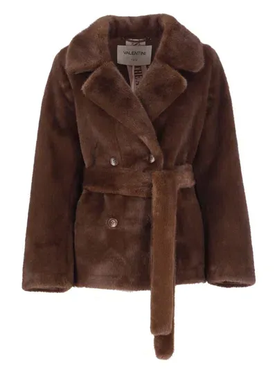 Valentini 1972 Eco Mink Coat In Brown