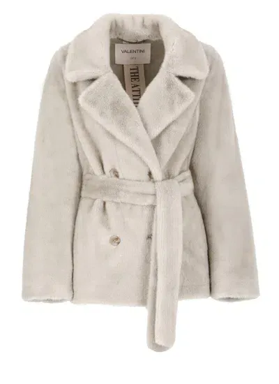 Valentini 1972 Eco Mink Coat In Grey