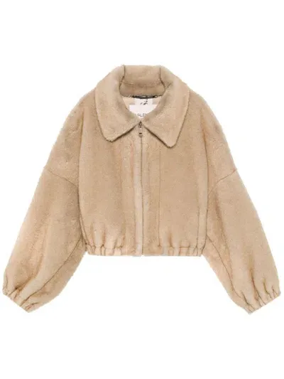 Valentini 1972 Faux-fur Bomber Jacket In Brown