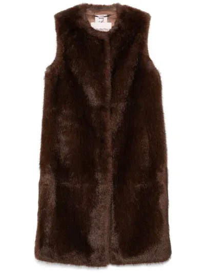 Valentini 1972 Faux-fur Coat In Brown