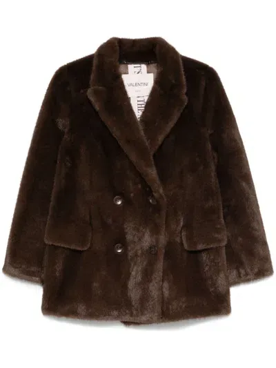 Valentini 1972 Faux-fur Coat In Brown