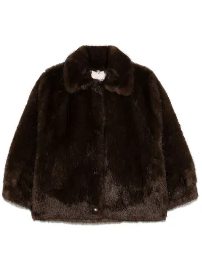 Valentini 1972 Faux-fur Jacket In Brown