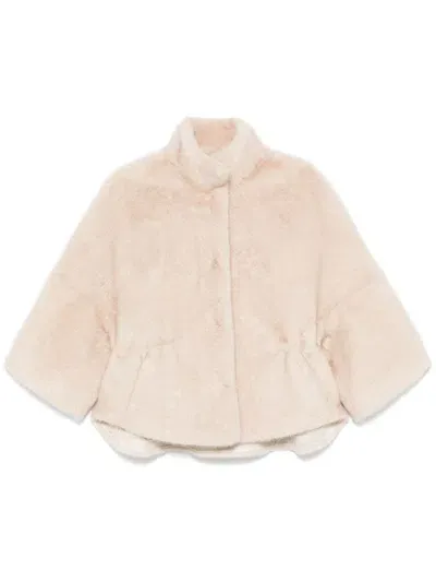 Valentini 1972 Faux-shealing Jacket In Beige