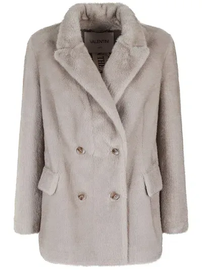 Valentini 1972 Shearling Jacket In Gray