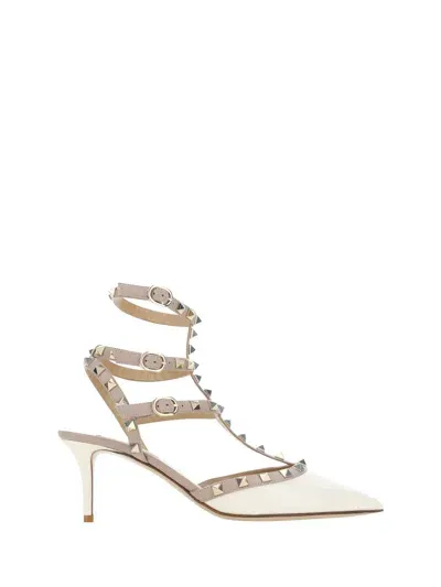 Valentino Garavani Ankle Strap Rockstud T. 65 Vernice In Multicolor