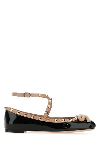 Valentino Garavani Ballerine Rockstud  In Black