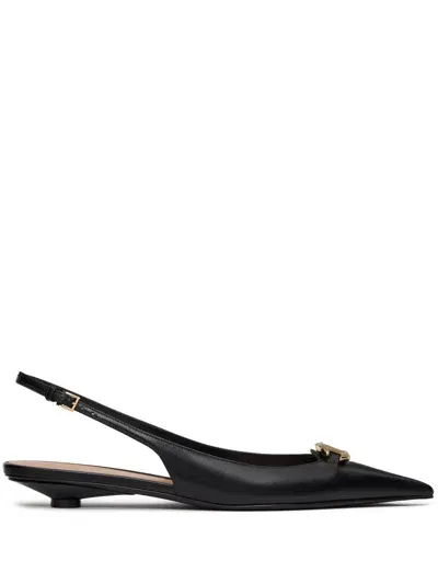 Valentino Garavani The Bold Edition Vlogo Calfskin Slingback Ballerinas 20mm Woman Black 35.5