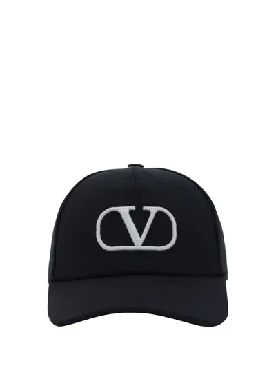 Valentino Garavani Baseball Hat In Nero/bianco