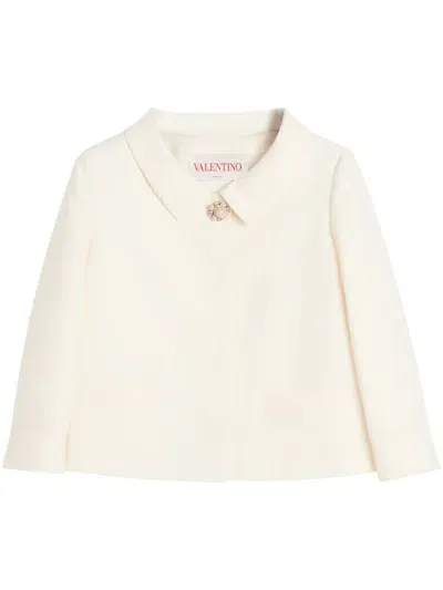 Valentino Bead-detailing Jacket In Neutrals