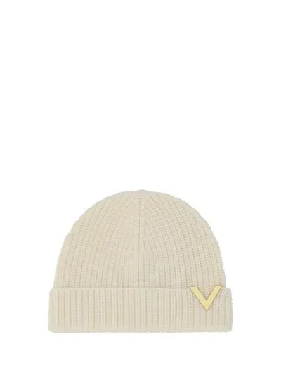 Valentino Garavani Beanie Hat In Avorio