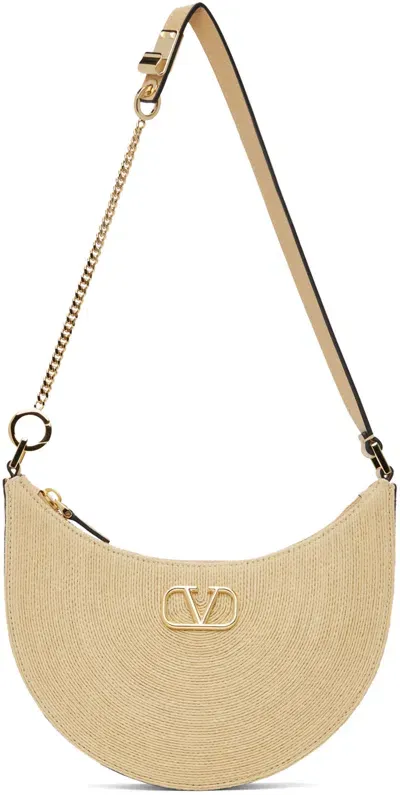 Valentino Garavani Beige Vlogo Signature Mini Bag In O39 Naturale/sahara