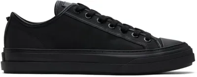 Valentino Garavani Black Canvas Sneakers In 0no Nero