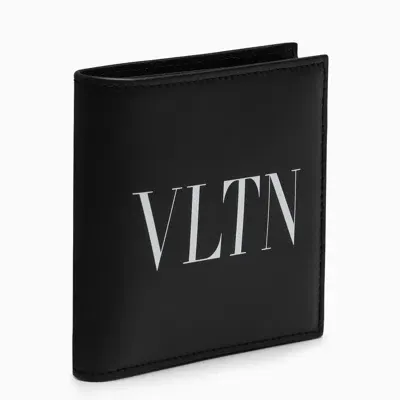 Valentino Garavani Vltn Leather Bifold Wallet In Black