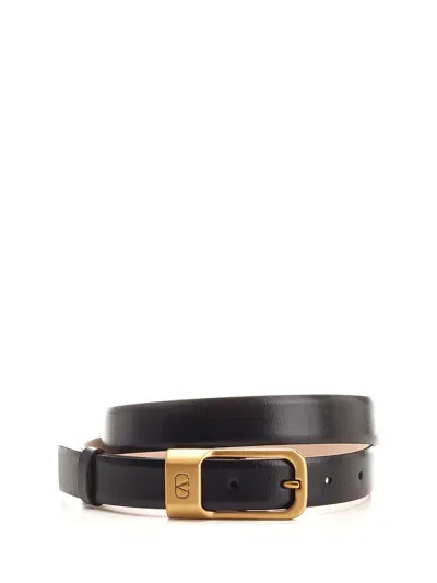 Valentino Garavani Black Leather Belt