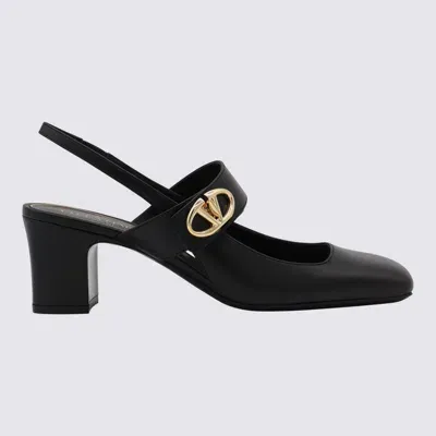 Valentino Garavani Black Leather Pumps