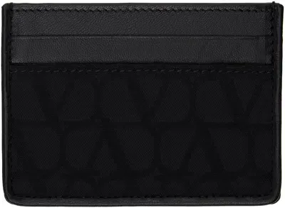 Valentino Garavani Black Toile Iconographe Card Holder