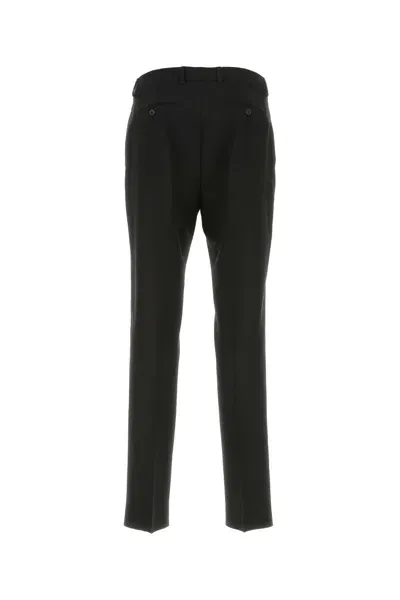 Valentino Black Wool Pant In 0no