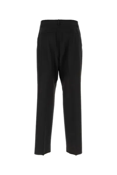 Valentino Black Wool Pant In Nero