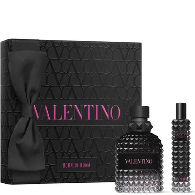 Valentino Born In Roma Uomo Eau De Toilette 50ml Gift Set In Black