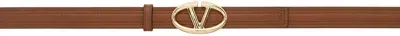 Valentino Garavani Brown 'the Bold Edition' Vlogo Belt In Wtq Tobacco/curry Ye