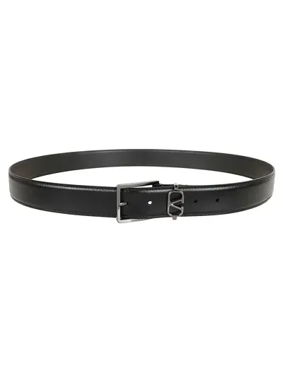 Valentino Garavani Buckle Belt H. 35 Mini Vlogo Signature In Black