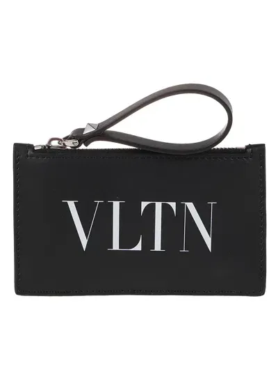 Valentino Garavani Card Holder Vltn In Ni Nero Bianco