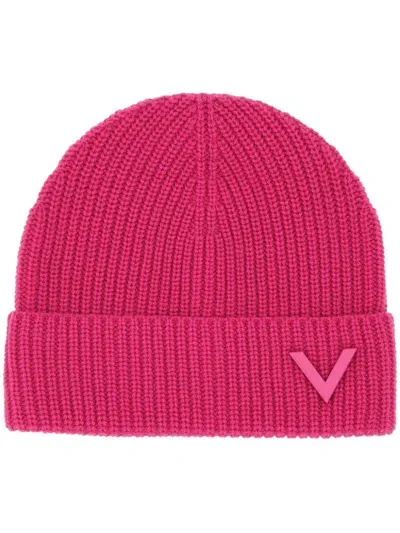 Valentino Garavani Cashmere Beanie In Pink