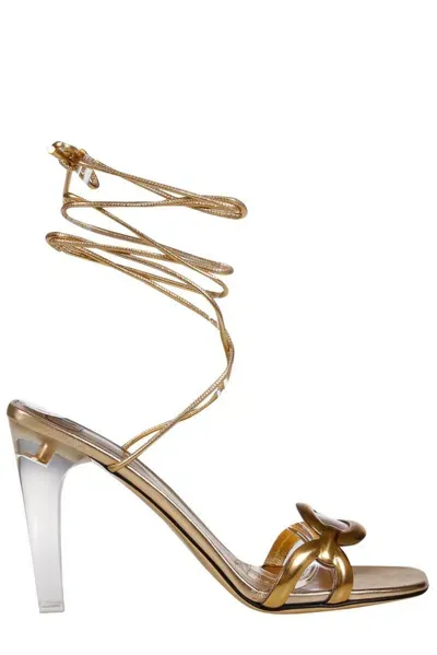 Valentino Garavani Valentino Chain 1967 Ankle Strapped Sandals In Multi